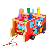 Emma Car Pounding Bench Wooden Hammer Toys , Peg Pounding Bench Educational Wooden Toy